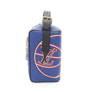Louis Vuitton NBA Cloak Dopp Kit Handbag Taurillon Blue Multicolor